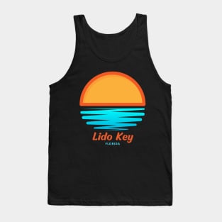 Lido Key Florida - Waves and Sunset Tank Top